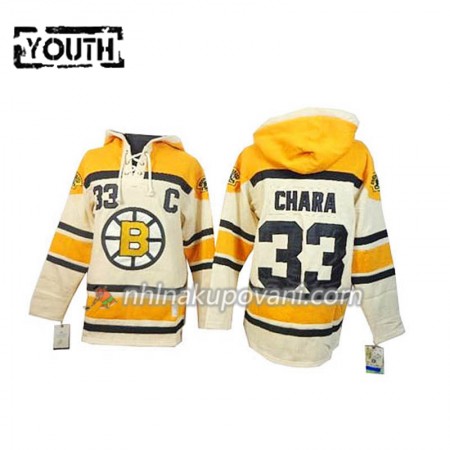 Boston Bruins Zdeno Chara 33 Cream Sawyer Mikiny Hooded - Dětské